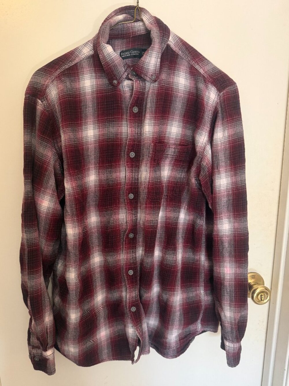 Faded Glory Flannel Shirt W M